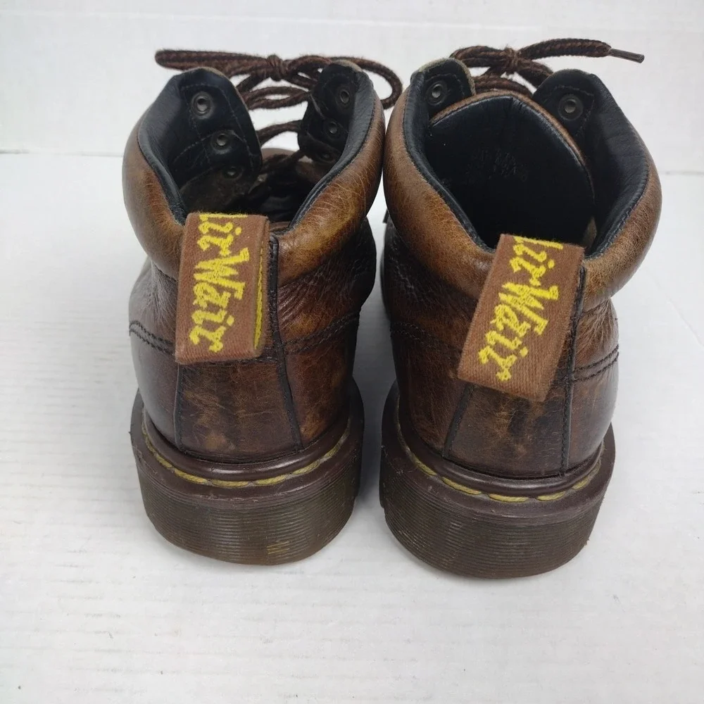 Vtg Dr. Martens 8287 Doc Chunky Grizzly Leather Combat Men's Boots US 8